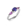 Amythest and pink sapphire ladies ring-01688