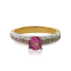 Pink Sapphire with Natural pink & white diamonds