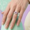 WHITE GOLD SAPPHIRE & DIAMOND RING