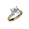 Genova-Giallo yellow gold ladies solitiare diamond ring with brilliant cut diamond