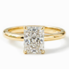 Radiant cut solitaire engagement ring