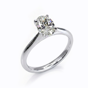 white gold pedro oval cut on hand 31012