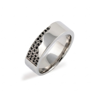white gold mens black diamond ring