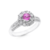 Pink Sapphire diamond ring