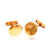 18 karat gold cufflinks plain polished
