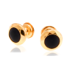 18ct gold cufflinks with onyx