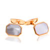 18ct yellow gold cufflinks with Mother of pearls