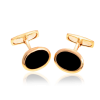 onyx mens cufflinks 18ct yellow gold