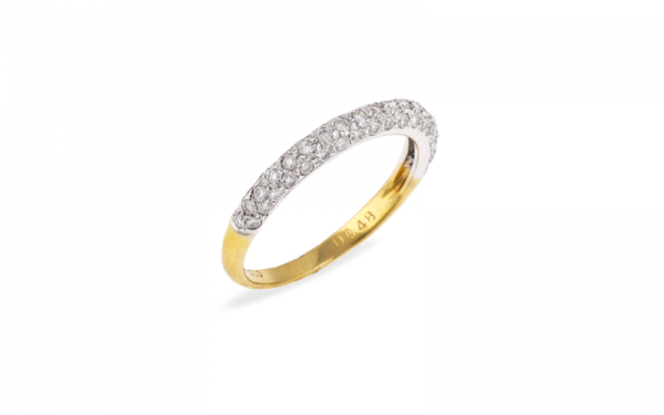 pave set diamond wedding ring 18ct gold