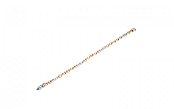 18ct white gold yellow gold bracelet belcher link