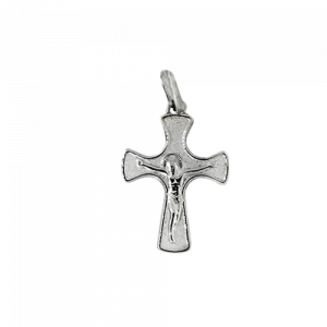 18ct cross crucifix white gold 25119