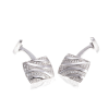 diamond set cufflinks 18ct white gold