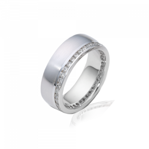 diamond set wedding ring for men