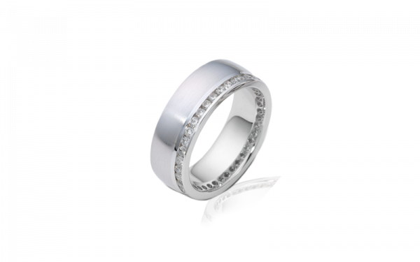 diamond set wedding ring for men