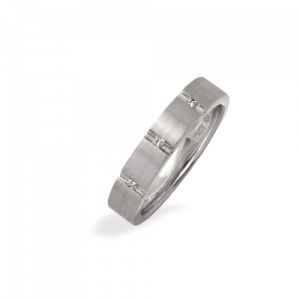 white gold mens ring  with brill cut diamonds set  28443