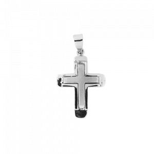 18ct white gold solid cross