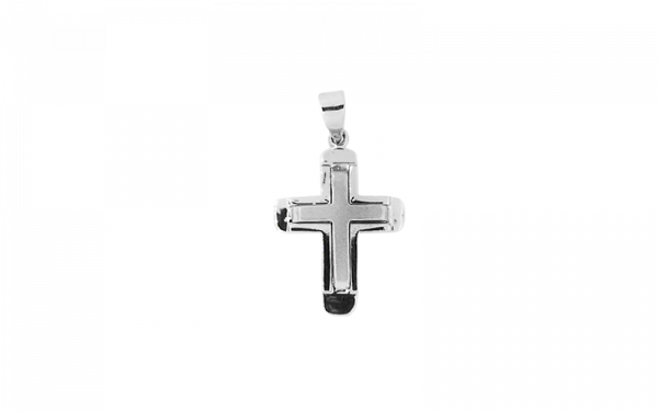 18ct white gold solid cross