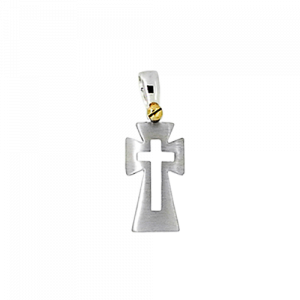 18ct white gold cross 28779