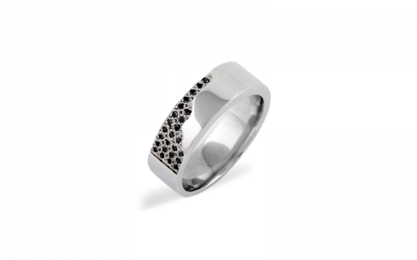 white gold mens black diamond ring