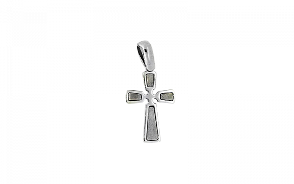 18ct white gold cross