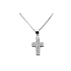 white gold pave set diamond cross 29509