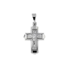 18ct white gold crucifix