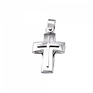 18ct white gold cross