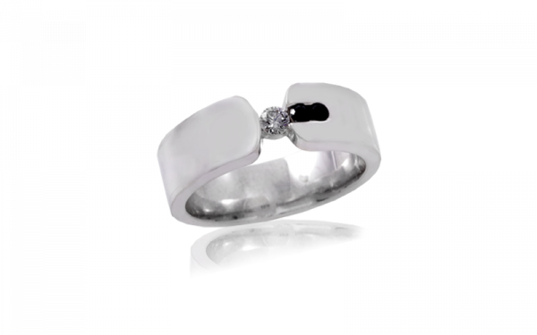 black diamond white mens ring