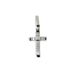 18ct white gold domed cross