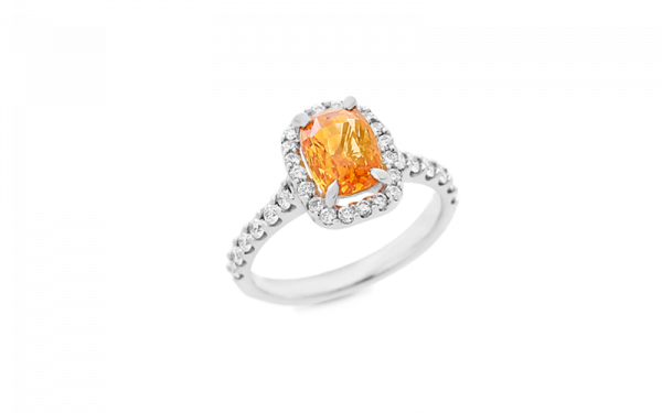 yellow sapphire diamonds ring