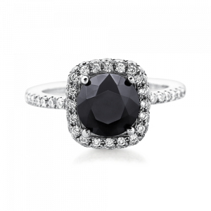 Black diamond halo ring 29769