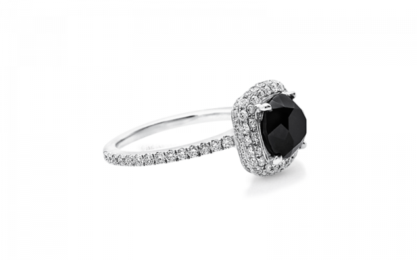 Black diamond halo ring 29769