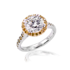 Yellow Halo ladies diamond ring