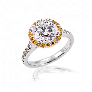 Yellow Halo ladies diamond ring_29852