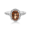 Diamond & golden Zircon ladies ring