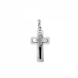 18ct white gold cross