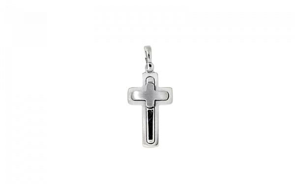 18ct white gold cross