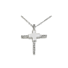white gold diamond set cross30096