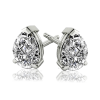 Pear shape diamond earrings