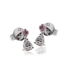 Pink diamonds drop earrings pear cut diamonds