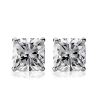 Cushion cut diamond studs earrings