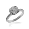 Cushion cut Halo engagement ring