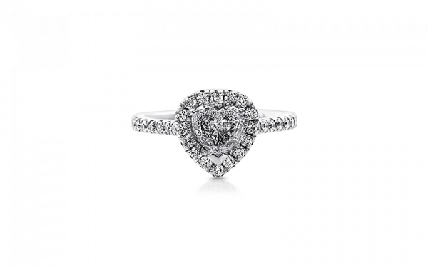 30652 Heart shape Halo Diamond ring