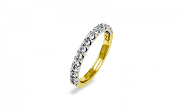 Azalea 2 tone 18ct diamond set wedding ring