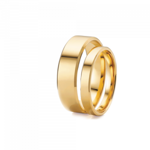 flat bevelled wedding ring