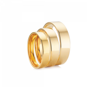 Flat style wedding band