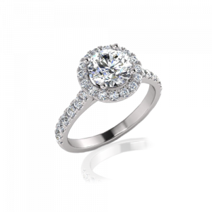 round brilliant cut halo engagement ring diamond