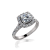 Cushion Cut Diamond halo Design - Honey