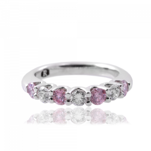 eternity ring with pink diamond ring wedding anniversary ring julie design