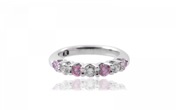 eternity ring with pink diamond ring julie-30205